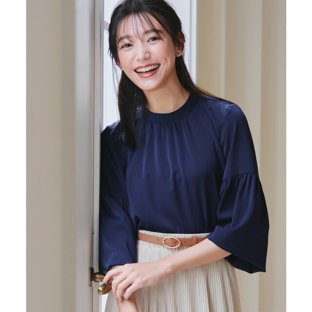 Tiaclasse washable puff sleeve design fashionable suitable for women's turtleneck shirt ONWARD