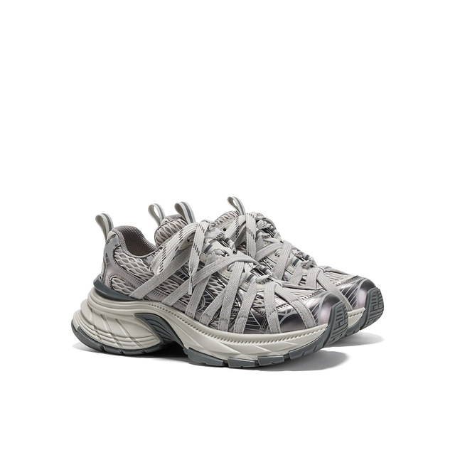 GGCCins style retro old bundled dad shoes gray 2025 autumn new thick-soled casual shoes women's shoes