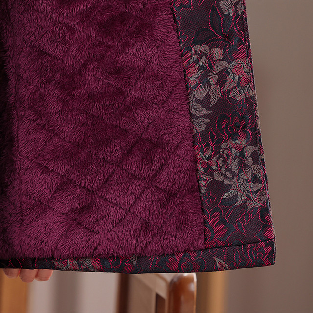 Elderly people's cotton-padded clothes, female mothers' winter coats, Chinese-style plate buckles, 70-year-old and 80-year-old ladies' cotton-padded clothes, warm grandma's cotton-padded jackets