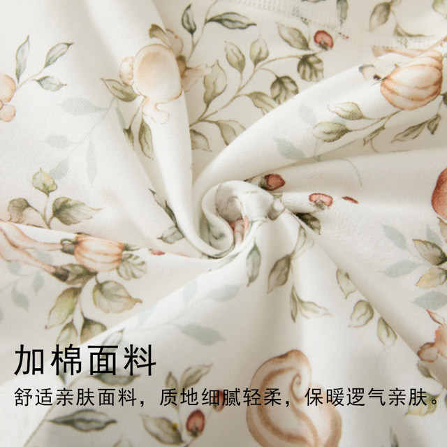 Newborn baby 0-2 years old Category A autumn and winter one-piece baby 60g quilted thickened and warm outdoor romper