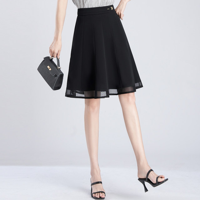 2025 summer mesh skirt A-line skirt high waist small short skirt pleated skirt large hem skirt skirt umbrella skirt
