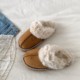 Uncle Xi 2025 New Autumn and Winter Plus Velvet Warm Cotton Slippers Women's Outerwear Anti-Slip Cotton Shoes Home Baotou Furry Slippers