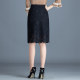 Lace skirt women's skirt 2025 new spring and autumn mid-skirts look slim and high waist hip skirt mid-length commuting one-step skirt