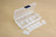 10 grid transparent plastic jewelry earrings storage box Portable hand jewelry box organic