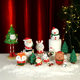 Christmas small animals cute handmade ornaments Santa Claus snowman fox desktop resin ornaments crafts