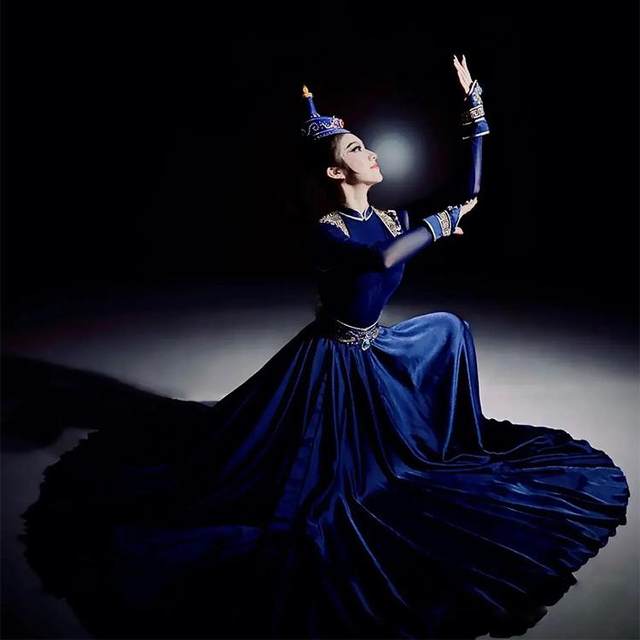 Mongolian dance costume big hem skirt national style art exam exercise skirt Mongolian dance skirt long skirt female adult