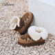 73hours Women's Shoes Furry Cloud 2025 Winter New Style Round Toe Thick Sole Warm Plus Velvet Snow Boots Furry Shoes
