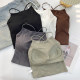American halter neck halter vest for women in summer wear with chest pad beautiful back and inner black hot girl short top