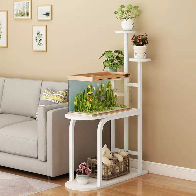 落地式多层北欧简约室内花架家用客厅边几铁艺花盆鱼缸装饰置物架 Taobao