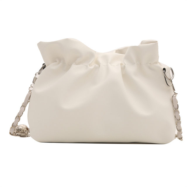 Niche textured bag for women 2025 new summer versatile chain one-shoulder crossbody bag high-end pleated cloud bag