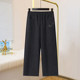 Mom pants in autumn and winter, thick middle-aged wide-leg pants, elastic waist, middle-aged and elderly women's pants loose drooping narrow version wide-leg pants