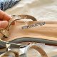 Reserved money! Ning Yizhuo's same style blue rivet one-word sandals for women summer mesh infrared wear flat bottom open toe sandals
