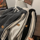 Corduroy pants men's trendy spring, autumn and winter sports trousers straight loose American casual plus velvet thickened sweatpants