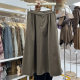 2024 autumn and winter new retro woolen skirt versatile temperament, vertical sense umbrella skirt, small, long A -line skirt