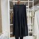 Good texture acetic acid satin draped pleated skirt European 2025 new accordion pleated a-line fishtail mid-length skirt
