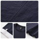 Half ink large size men's new Chinese short-sleeved T-shirt in summer thin loose fat man contrasting color spliced ​​numb five-point sleeves

