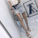 Spot Korean Dongdaemun Women's Clothing 2025 Summer Korean Fan Chun wants to make old, white irregularly ripped denim skirt