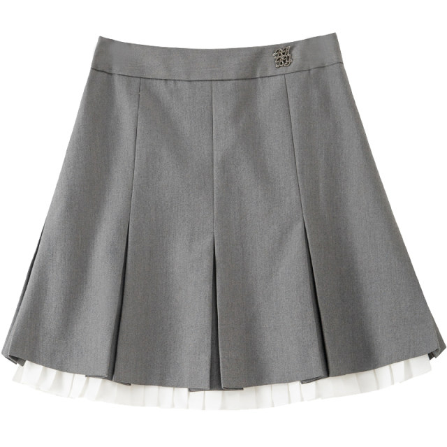 Banana Baby Clearance Special Sale Summer and Autumn New Retro Academy Style Pleated Short Skirt Women's High-Wait Slim Skirt