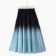 Spring Sweet High Printing Japanese Printing Gradient Striped Striped European and American Platinum Lale
