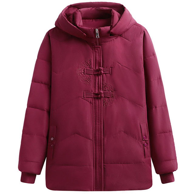 Fat Mom 260Jin [Jin equals 0.5 kg] Extra Large Size Winter Cotton Clothing Grandma Adds Fat and Wide Large Cotton Jacket Middle-aged and Elderly Women's Fleece Jacket