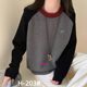 Contrast color round neck pullover rainbow horse embroidery sweater Korean style fashionable color raglan sleeve college style age-reducing thread shirt
