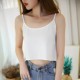 White short anti-static chiffon sling large size loose anti-exposure inner thin transparent half vest for women