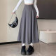 
On-white suit fabric skirt for women in spring and summer versatile drooping casual A-line skirt high-waisted slim mid-length skirt
