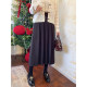 Princess Zilulai folding fan~ versatile mid-length high-waisted A-line pleated skirt 06X