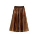 
One city painting a new winter style casual, literary simple and versatile elastic waist design large mid-skirt for women