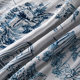 Chinese style commuting retro literary printed silk mulberry silk skirt small midi skirt flowing with flowing