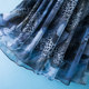 Silk skirt summer elastic waist skirt mulberry silk long skirt fairy skirt print high waist cover flesh to make you look thin