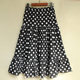 Summer Sweet Princess Drot Polka Dot Long Skirt Puff of Puff pleated cake skirt A -line skirt A -shaped dots half -body skirt