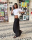 Vacation style leopard print hip fishtail skirt sexy low waist navel revealing slim half-body long skirt tied wrap skirt 2024 summer