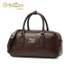 Goldlion 2025 Spring New Niche Design Portable Boston Pillow Bag Fashionable Genuine Leather Shoulder Crossbody Bag
