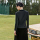 Ou Yiyun middle-aged foreign-style mother's autumn long-sleeved bottoming shirt slim and gorgeous top 2025 new style