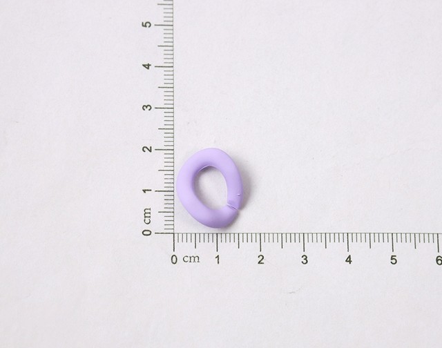 Korean matte rainbow color colorful acrylic keychain DIY accessories accessories rainbow color opening chain