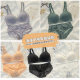 Summer French underwear women's ultra-thin breathable large breasts, small and traceless adjustment type anti-sagging bra without steel rings