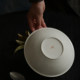 Chinese -style ceramic pure white folded edge plate disk dinner plate pure color dish daily practical deep plate dish