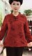 Spring new age reduction, loose belly, loose, thin cheongsam shirt, floral long -sleeved large size mother plate buckle bottom shirt