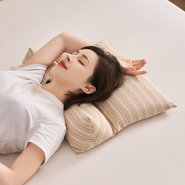 Buckwheat shell cervical vertebra pillow sleep traction triangular cylindrical adult neck forward correction aid sleep special neck pillow