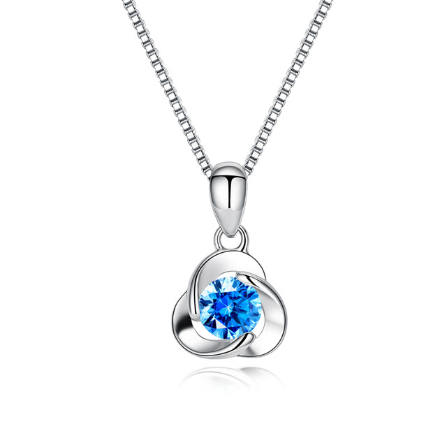 Vana Ocean Heart Necklace Women's Sterling Silver Pendant 2025 New Hot Pendant Birthday Gift for Girlfriend