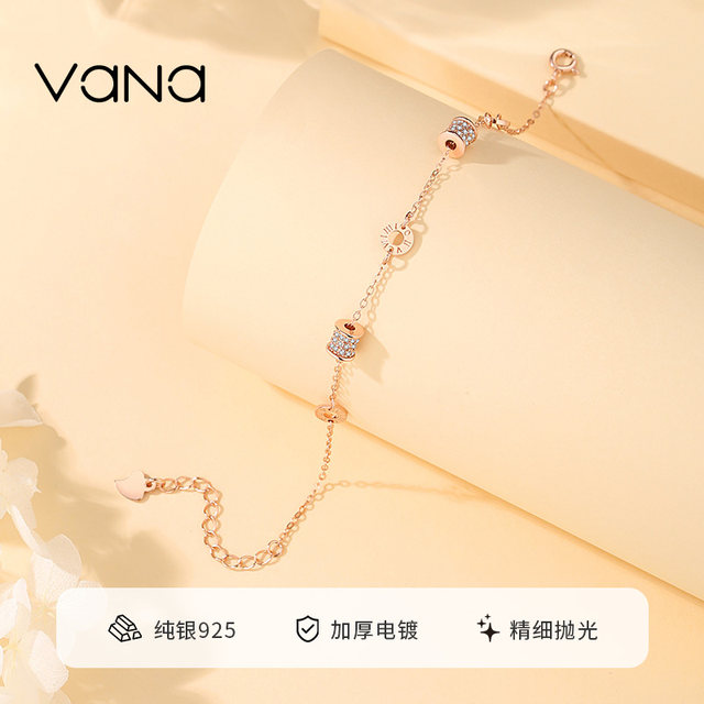 Vana Small Waist Bracelet Light Luxury Niche Exquisite Women's Sterling Silver Bracelet 2025 New Birthday Gift for Girlfriend