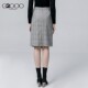 G2000 women's fashionable plaid skirt spring and summer irregular high-waist retro splicing midskirt