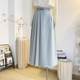 Suit skirt for women mid-length spring and summer high waist A-line large umbrella skirt covering hips to make you look slim in commuting temperament long skirt
