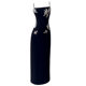 French 2025 summer light luxury diamond jewelry strapless black skirt small dress suspender long slim hip-covered slim dress
