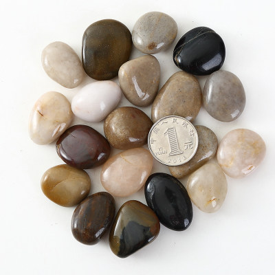 Gardening supplies, cobblestone colored stone fish tank flower pot decorative Yuhua stone river sandstone small stone courtyard pavement
