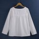 5125 linen shirt, new spring solid color loose lady fashionable and versatile slim and breathable long-sleeved shirt for women
