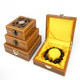 High-end jewelry box imitation solid wood hollow retro collection bracelet pendant storage Buddhist beads walnut necklace box