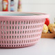 Five-piece plastic drain basket kitchen thickened extra-large vegetable basket vegetable basket fruit basin round melon and fruit basket
