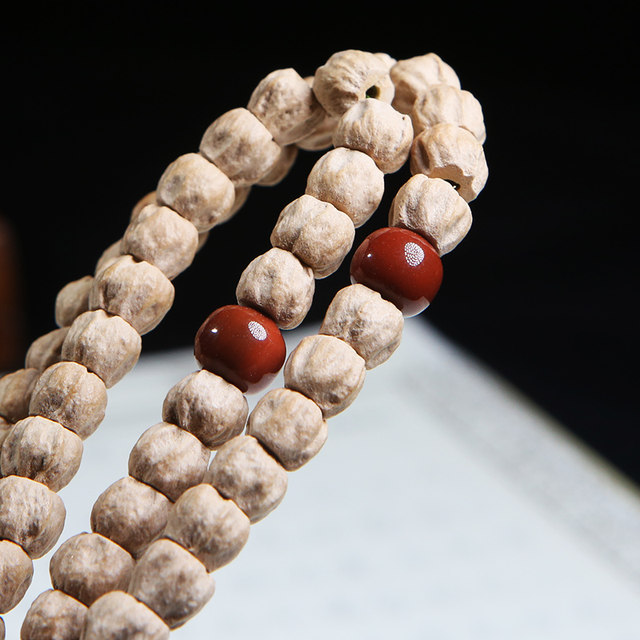 Natural Nanhong single beads, old-style bucket beads, loose beads, cultural and play bracelet accessories, Star Moon Bodhi with beads, fragrant seed top beads